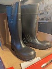 DUNLOP PUROFORT PROFESSIONAL FULL SAFETY WELLINGTONS UK 9 DARK GREEN NEW C462933