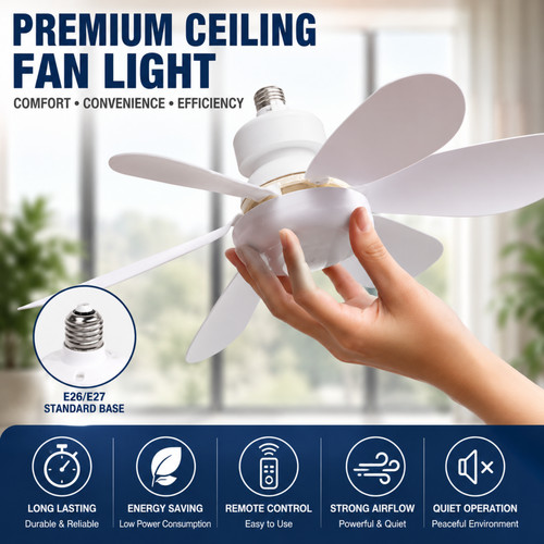 E27 ceiling fan - e27, light