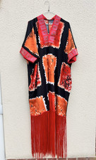 TieDye Orange Black Kaftan