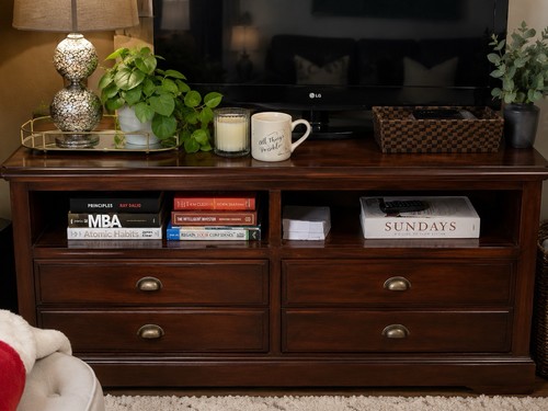 Heavy mahogany style stand - style,