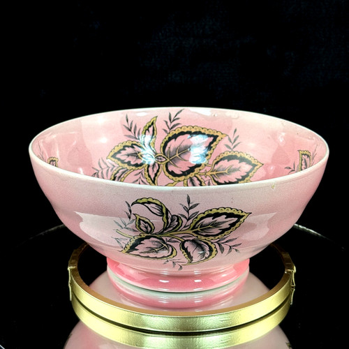 Maling coleus pink footed - footed, bowl