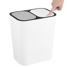  Wastebasket Garbage Bin for Kitchen Small Dual Compartment Trash Can