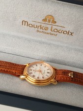 Maurice Lacroix Womens Watch Automatic Date Lizard Leather Strap Watch Excellent