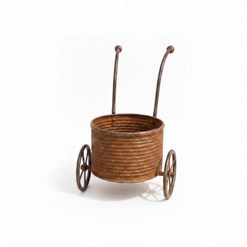 Metal wheelbarrow planter - wheelbarrow,