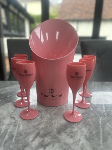 Pink branded champagne bucket - pink,