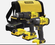 Stanley Fatmax V20 SFMCK465D2S 18v Cordless Combi Drill and Impact Driver Power 
