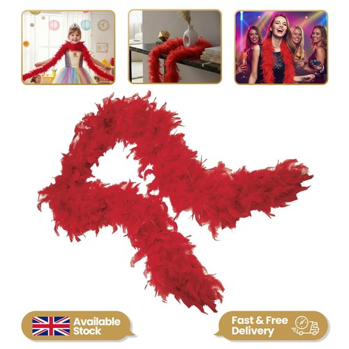 2meter red feather boa flapper - feather,