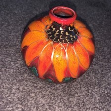 Anita Harris 10cm Marrakesh Vase Sunflower Signed in Gold