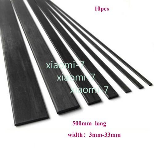 10pcs 500mm carbon fiber - 500mm, flat