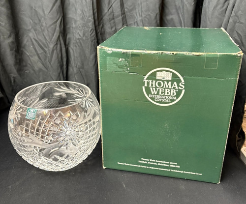 Thomas webb crystal rose bowl - crystal,