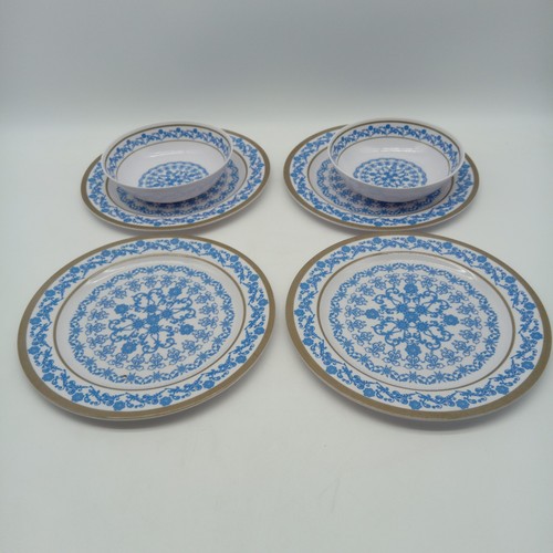 Vintage melamine ware 6pc - ware, blue