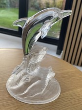  Cristal d'Arques France Crystal Glass Dolphin Vintage Figurine Ornament