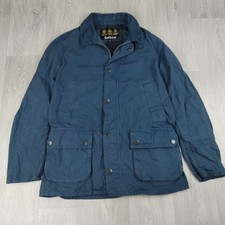 Men's Barbour Ashby Casual Blue Lightweight Cotton Country Coat Jacket Medium M