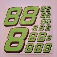 Lime Green red/blk  #8's