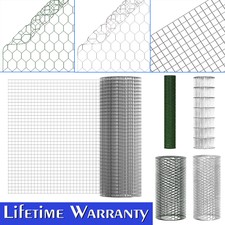PVC Chicken Wire Mesh Fencing Galvanised Netting Rabbit Fence Pet Garden 5-50M