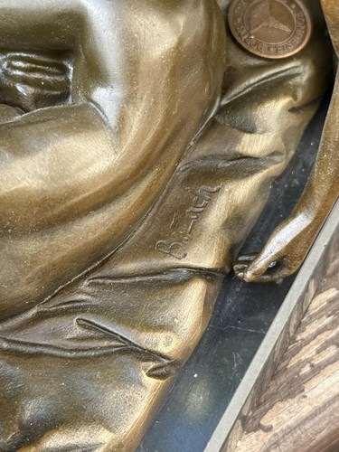 Bronze woman sculpture statue - woman,