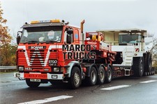 Truck photo Scania 143E 450 Heavy-duty transporter United Kingdom red H.C. #a4fg