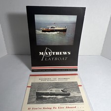1950 MATTHEWS “32” Playboat Deckhouse Brochure Catalog w/AD Flyer VGC!