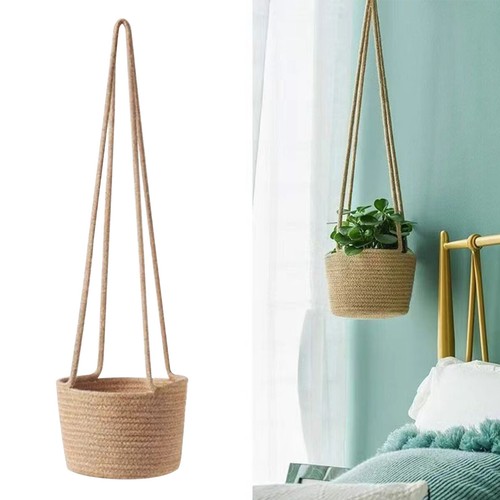 Hanging plant pot cotton rope - hanging,
