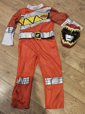 Power Rangers Dino Charge Red Kids Fancy Dress Costume Outfit Age 5-6 years GC