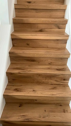 Oak stairs cladding rustic - oak, cladding,