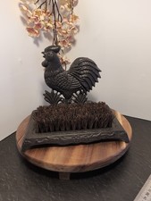 Cast iron cockerel boot - iron, brush