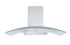 Cookology Curved Glass Cooker Hood 90cm Extractor Fan - S/Steel CGL900SS/A