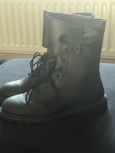 Black leather french army - black,