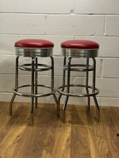 6 x AV 50s Retro Style Diner Restaurant Furniture Barstool Stool Chair USED