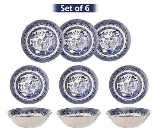 Set blue willow churchill - set,