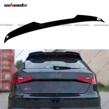 FOR 2014-20 AUDI A3 S3 8V HATCHBACK REAR BOOT ROOF SPOILER LIP WING GLOSS BLACK