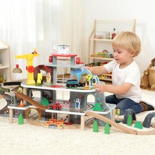 79 Piece Wooden Train Set