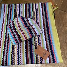 New Nwt Tags Zig Zag Stripes Missoni Beanie And Scarf Set of 2 Made In Italy Red