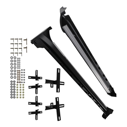 Black running boards - black, side