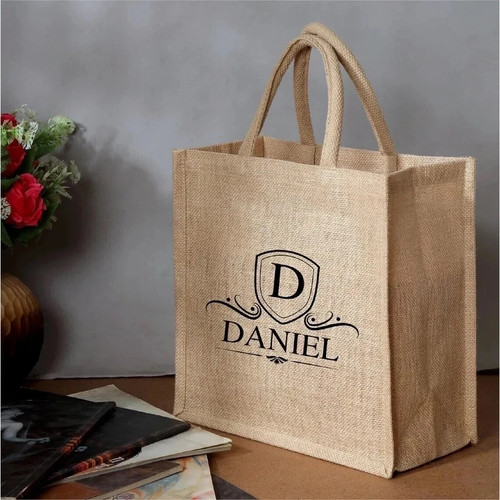 Personalised jute shopping - personalised,
