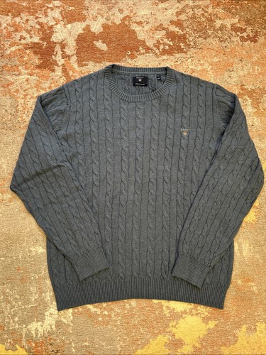 Gant mens jumper 2xl blue - jumper, crew