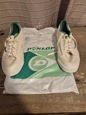 Vintage 1985  Dunlop Green Flash Trainers Size 7.5 Green White New Without Tags 