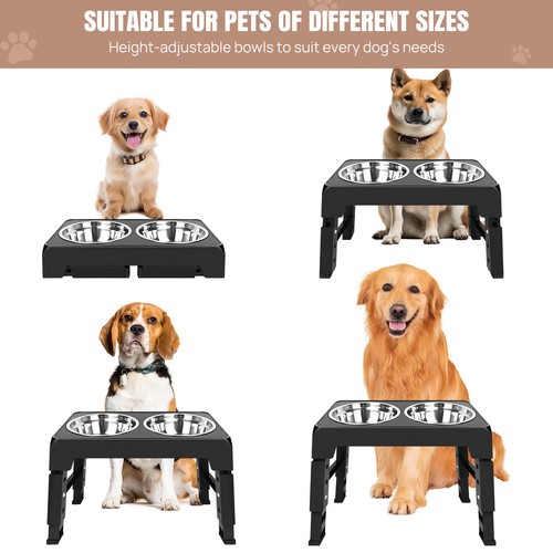 Raised dog feeding stand - raised,