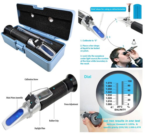 Salinity refractometer for - salinity,