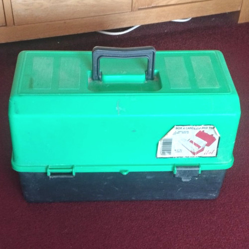 Vintage plastic tool box - vintage,