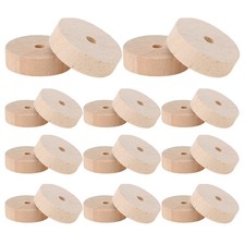 30 Pcs Wooden Car Wheels Small