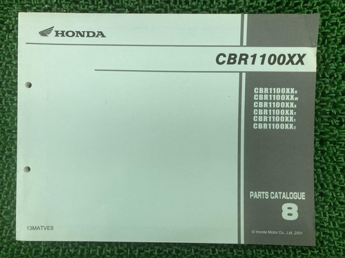 Cbr1100xx blackbird parts list - blackbird,
