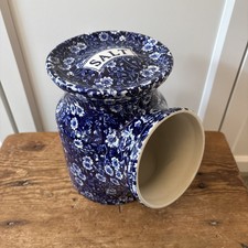 Burleigh Blue Calico Salt Pig