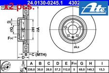 X2 PCS FRONT BRAKE DISC SET