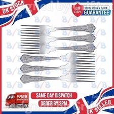 6 KINGS PATTERN DESSERT FORKS SET OF SIX QUALITY DESIGN CATERING GRADE CUTLERY