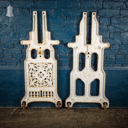 Pair white painted cast - of,