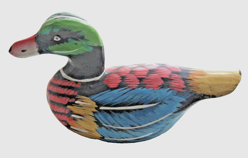 Indonesian carved wooden duck - carved,