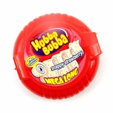 Wrigley's Hubba Bubba Snappy Strawberry Bubblegum Mega Long Tape 56g - from Gian
