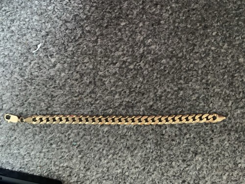 Solid 9ct gold curb - gold, bracelet