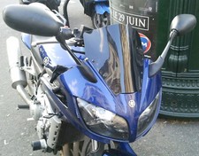 YAMAHA FAIRE 1000 FZS 2001 2002 2003 2004 2005 BLACK WINDSCREEN SPORT BUBBLE